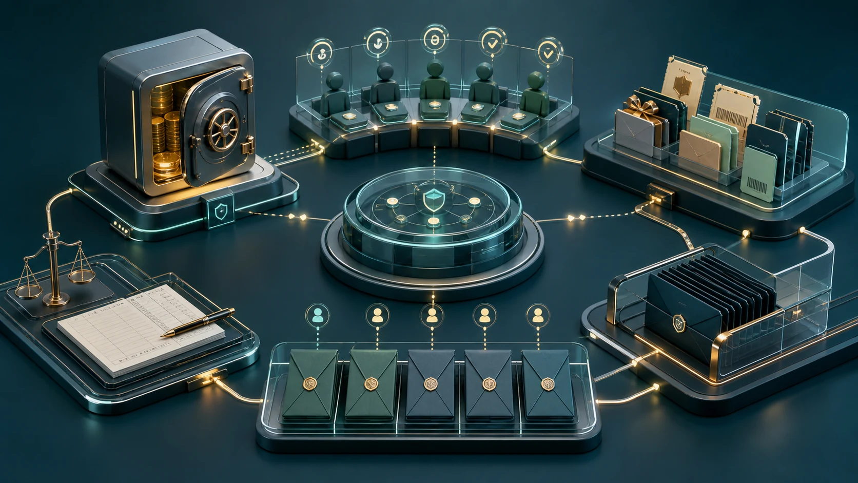 Employee rewards platform architecture connected to secure voucher fulfilment