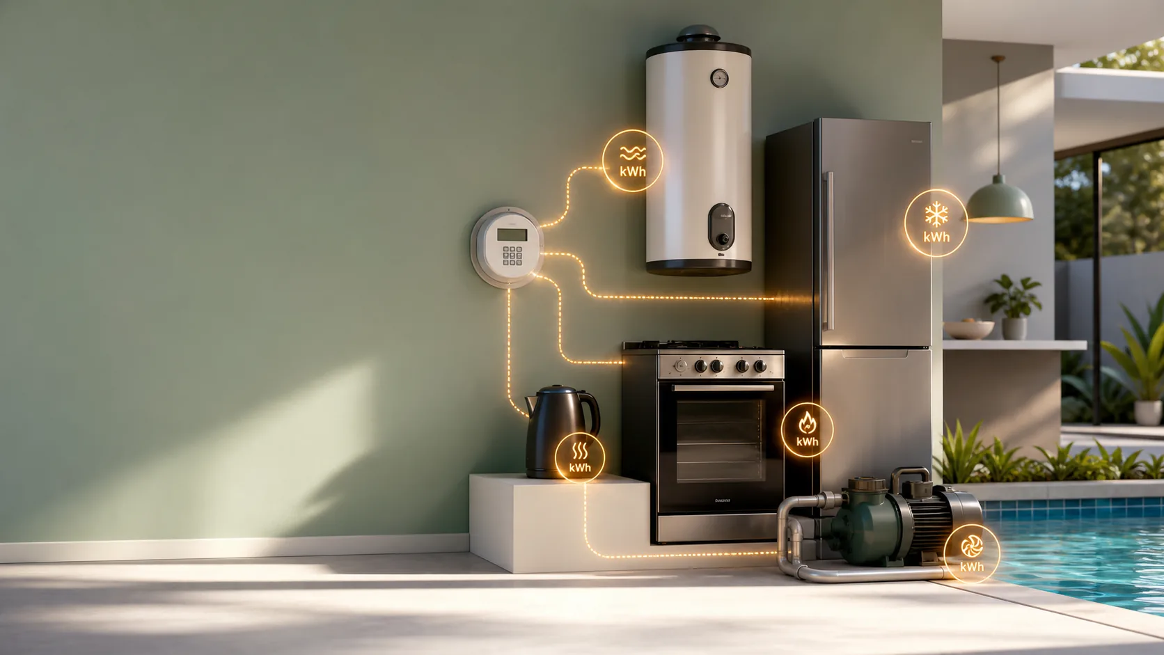 Household appliances and their relative prepaid electricity use