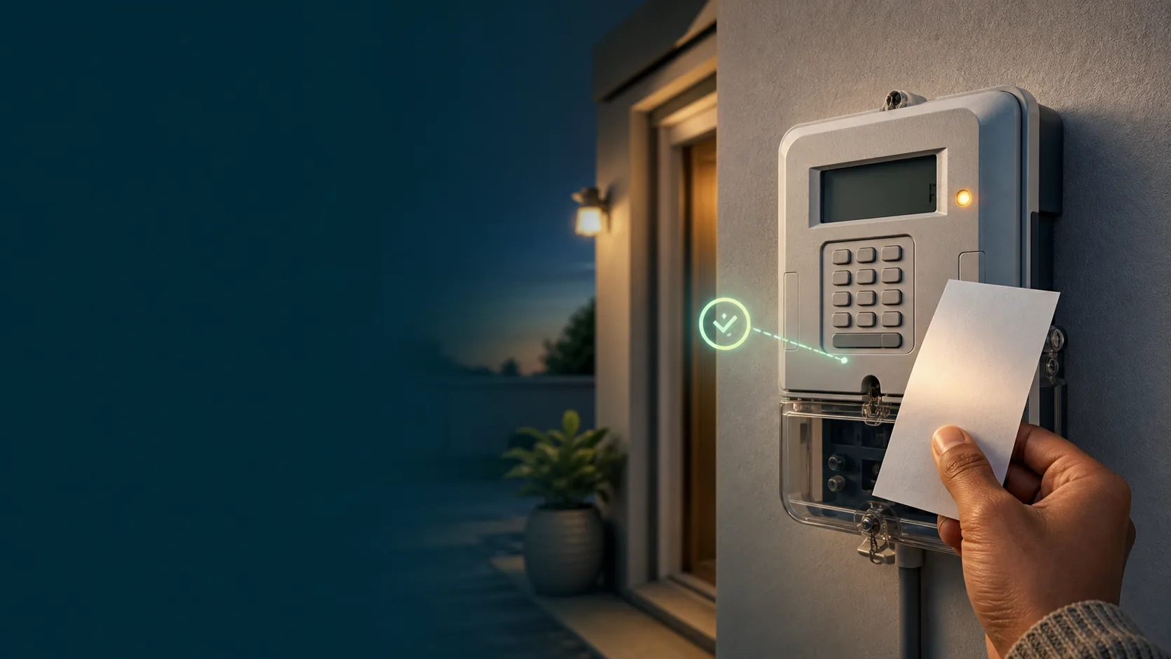 Prepaid electricity meter and receipt during token troubleshooting
