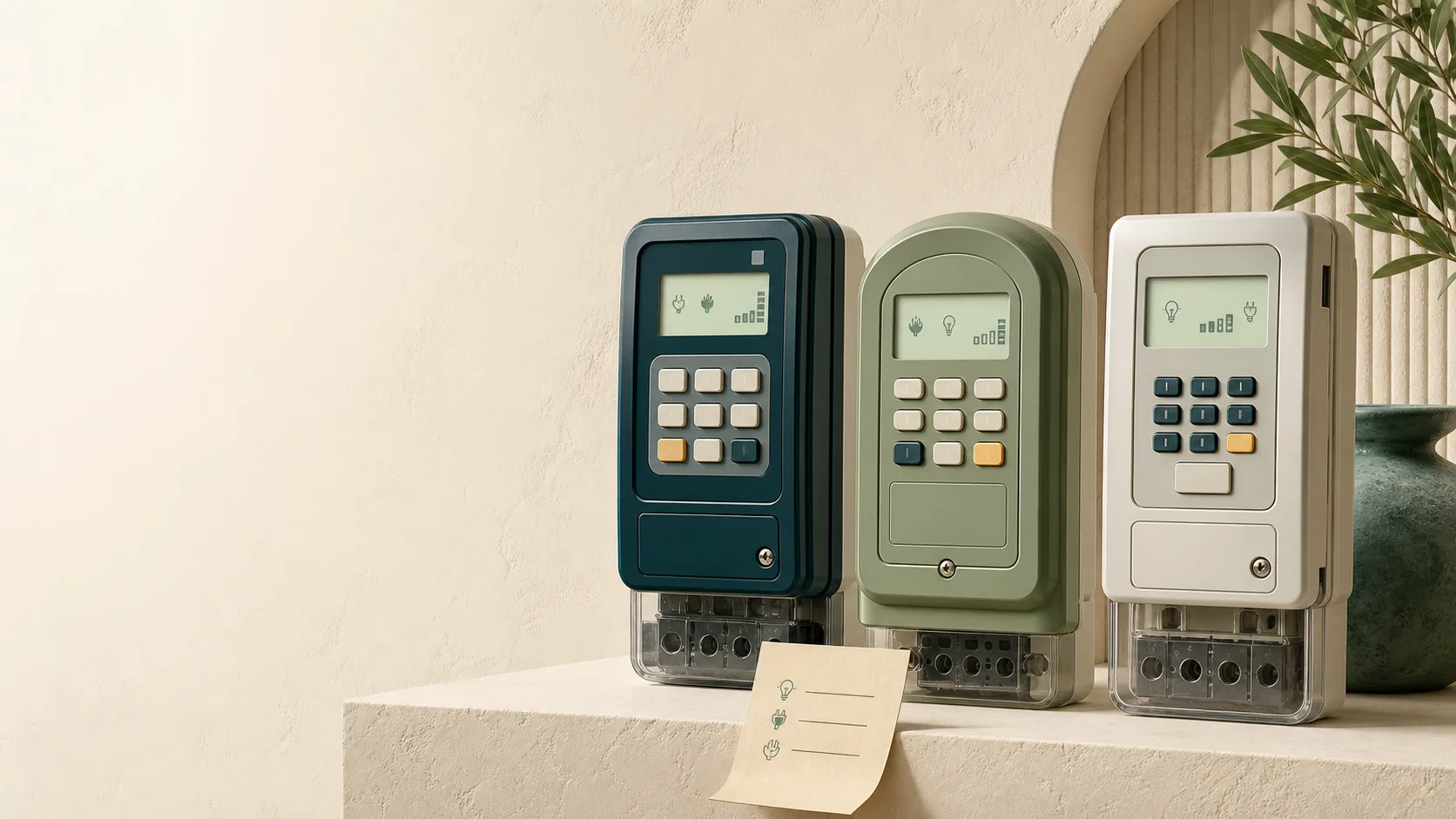 Three generic prepaid electricity keypad meters for a code reference guide