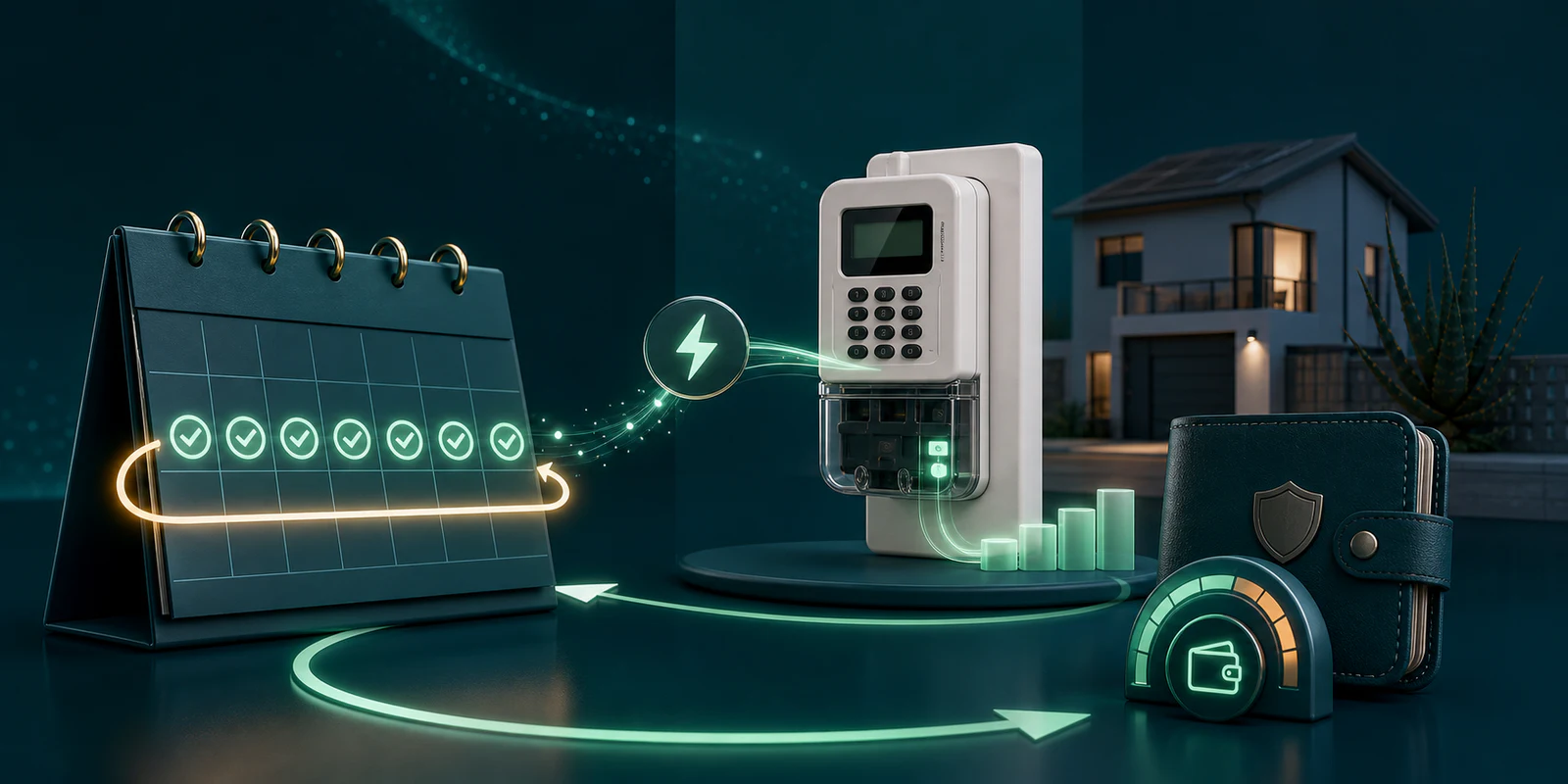Recurring prepaid electricity purchase planning with SIMcloud